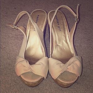 Madden Girl Twist Cork Wedges